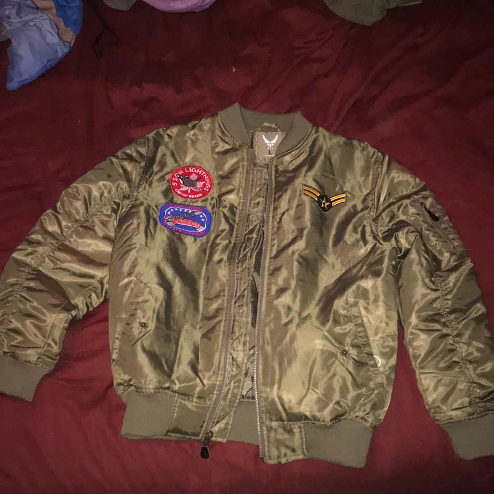 Olive Green Bomber Jacket